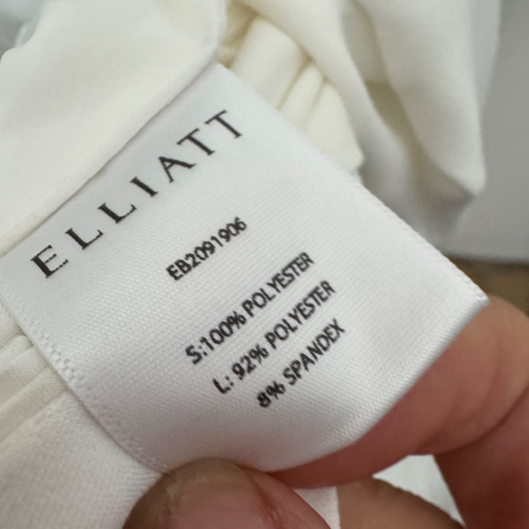 ELLIATT Aisle Dress Satin White Wedding Bride Maxi Cowl Neck Revolve M - Picture 6 of 7